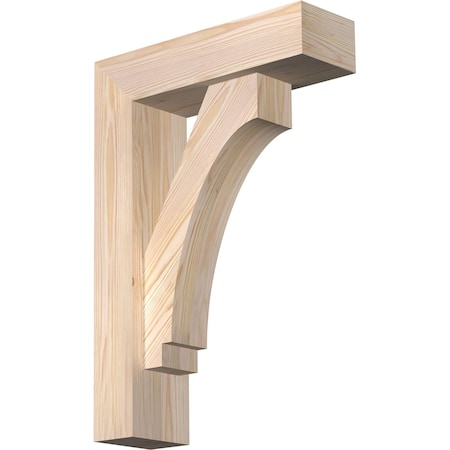 Ekena Millwork Imperial Block Smooth Bracket w/ Offset Brace, Douglas Fir, 5 1/2"W x 18"D x 26"H BKT0604X18X26IMP05SDF